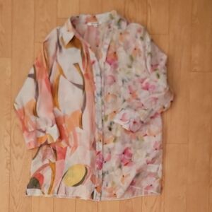Floral Button-Up Blouse